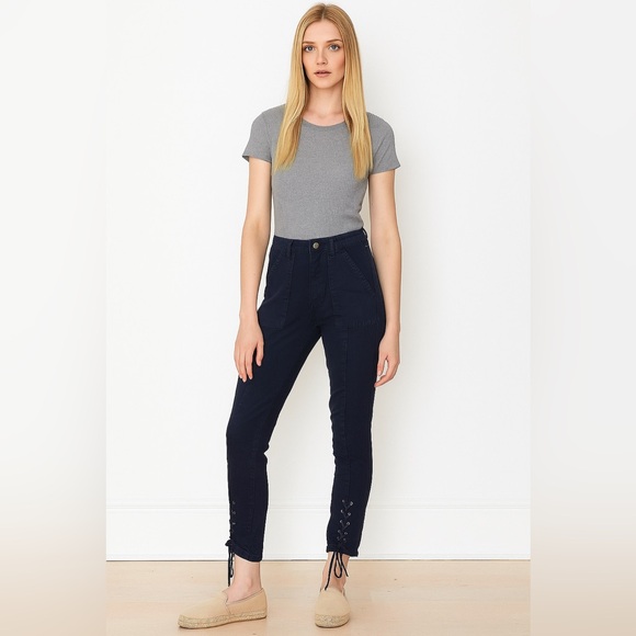 Vince Camuto Denim - Vince Camuto Lace-Up Cuff Pant